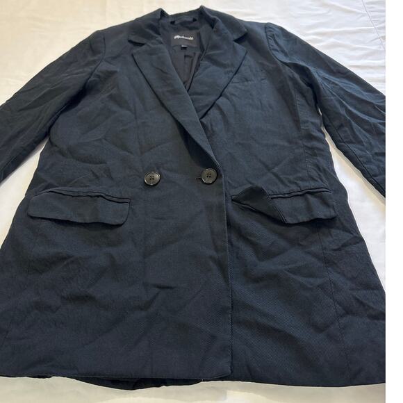 Madewell XS Drapeweave Caldwell Double-Breasted Blazer Academia Contemporary - Picture 5 of 12